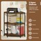 Space-Saving 3-Tier Corner Printer Stand with Built-In Power Strip and Metal Frame